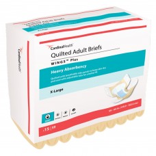 Wings Plus Quilted Heavy Absorbency Incontinence Brief, Extra Large, Bag